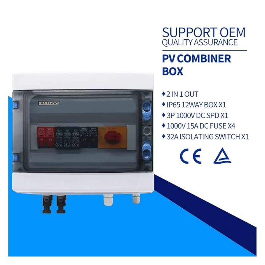 Amazon.com: PULME Solar Combiner Box 2 in 1 Out 1000V Solar